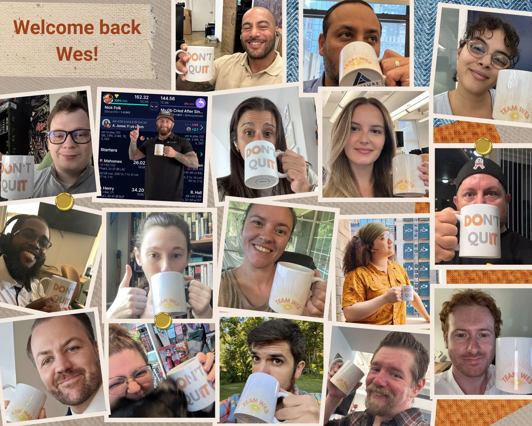 ACS team welcome back moment